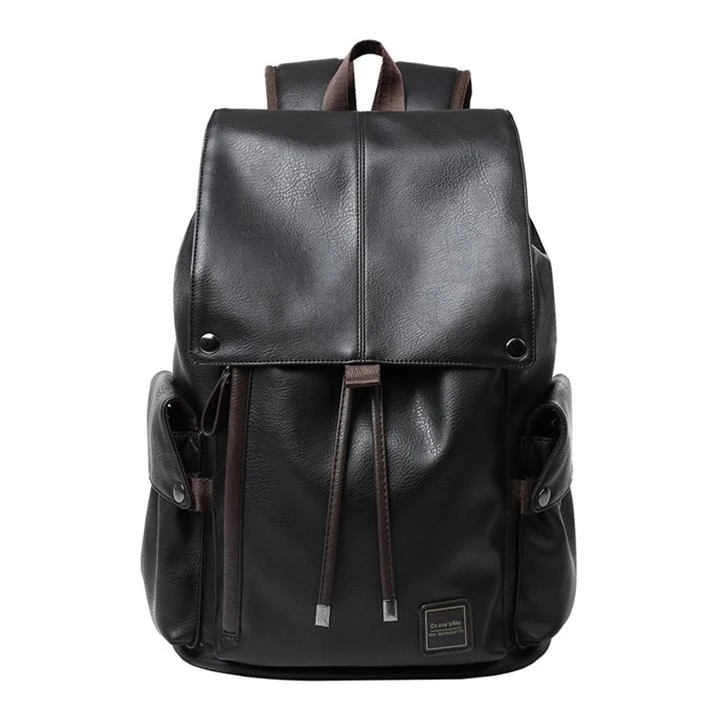 Leather Backpack For Men Black